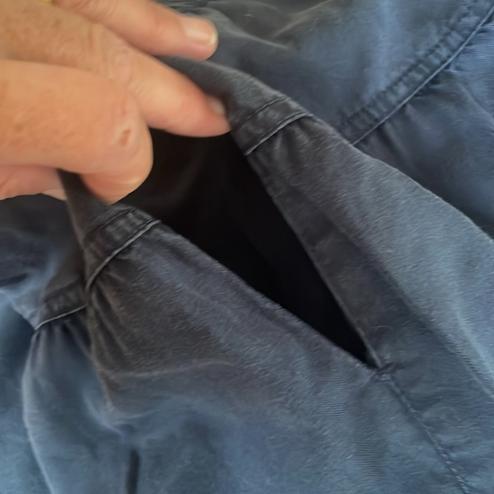 Quince Dark Blue Tiered Tencel Maxi Skirt - Picture 7 of 7